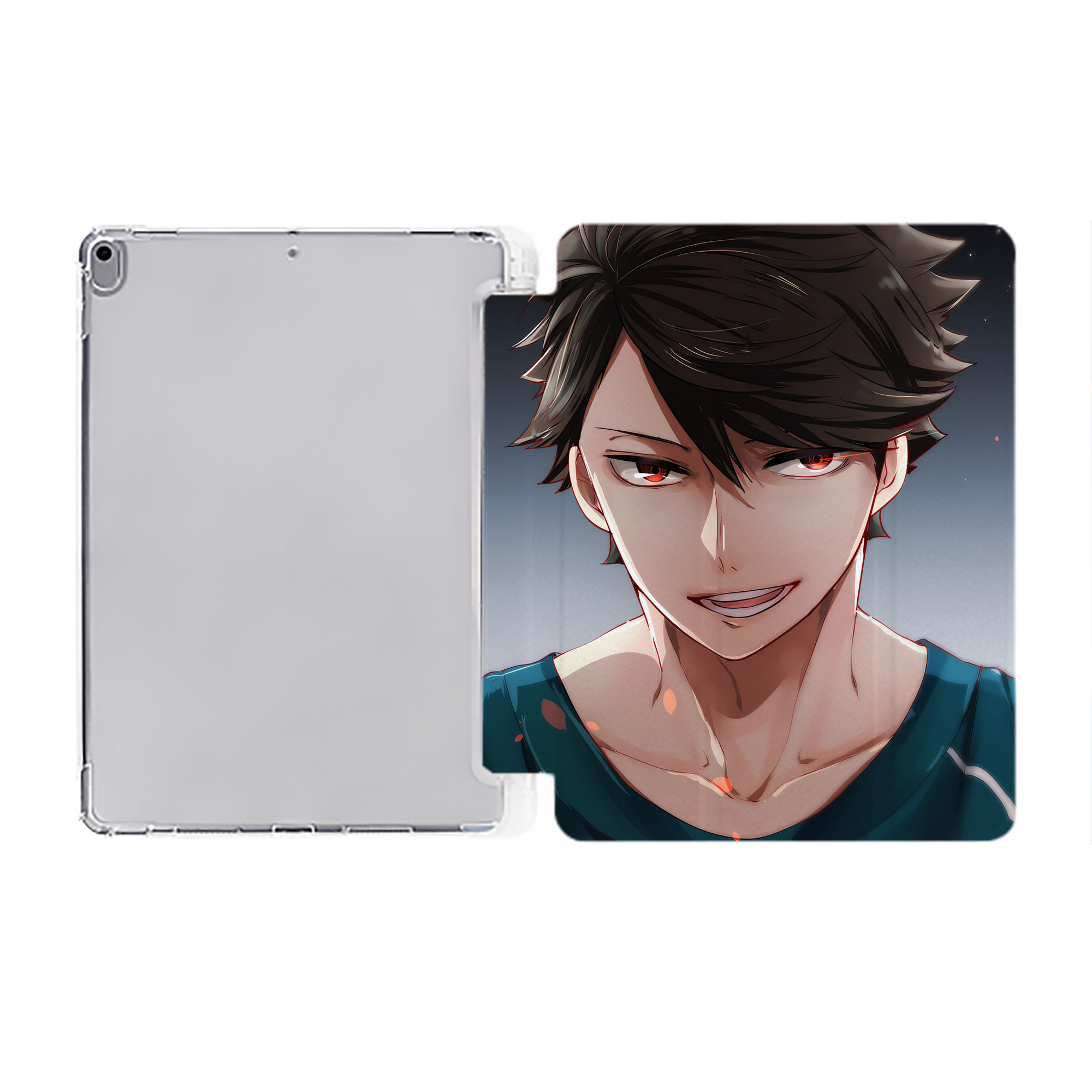 （画像用） ハイキュー!! Haikyu!! IPad ケース ペン収納付き 三つ折りスタンド PUレザー×シリコン 対応機種9.5/10.5/10.9インチ